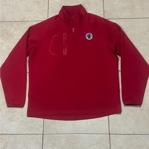 Bobby Jones 1/4 zip performance pullover golf sweater red Men’s XL